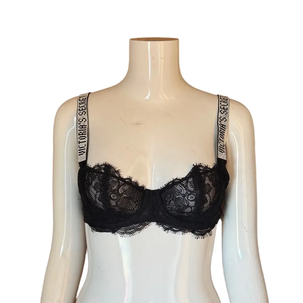 Victoria Secret Black Very Sexy Push Up Without Padding Bra SIZE 32C